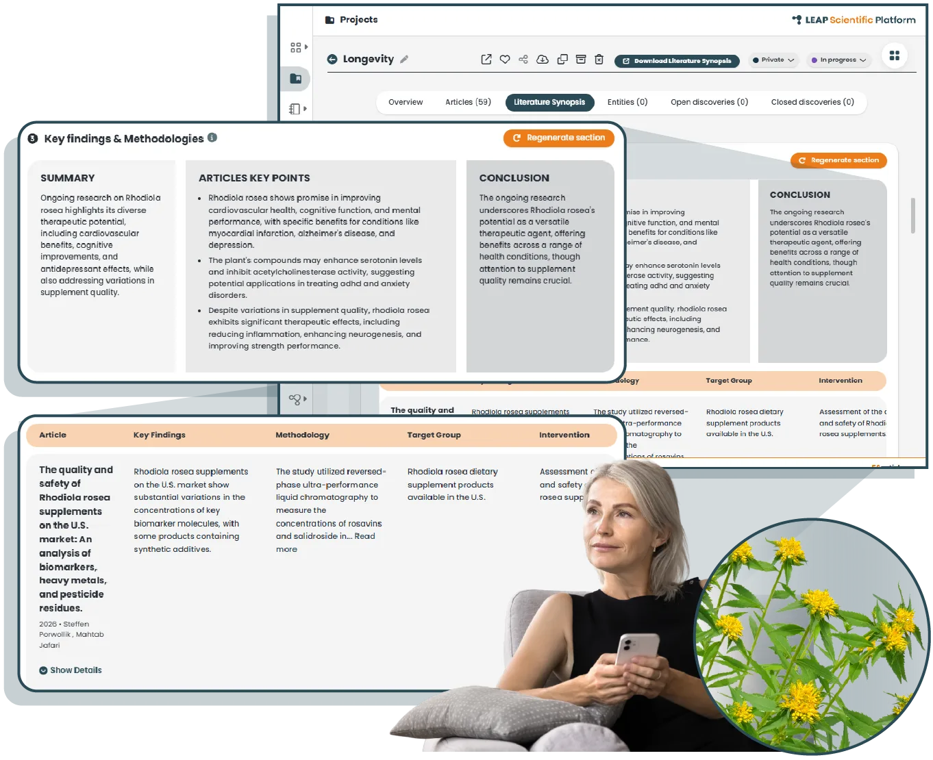 From query to journal-grade summary in minutes.